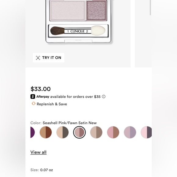 New Never Used Clinique Dual Tone Bronze Seashell Pink Fawn Satin Eyeshadow 💗 - Picture 15 of 15